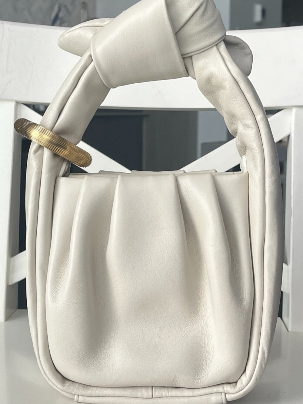 Songmont Small Wonton Bag in Cream - Picture 2 of 5
